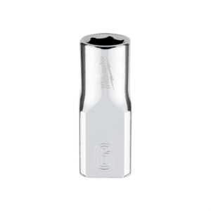 Milwaukee Tool Milwaukee Tool 1/4" Drive 6mm Metric Socket with FOUR FLAT Sides, 6-Point, Vanadium Steel, Chrome