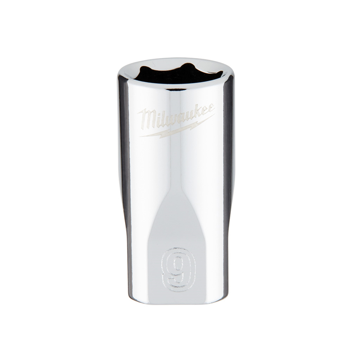 Milwaukee Tool Milwaukee Tool 1/4" Drive 9mm Metric Socket with FOUR FLAT Sides, 6-Point, Vanadium Steel, Chrome