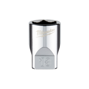 Milwaukee Tool Milwaukee Tool 1/4" Drive 13mm Metric Socket with FOUR FLAT Sides, 6-Point, Vanadium Steel, Chrome