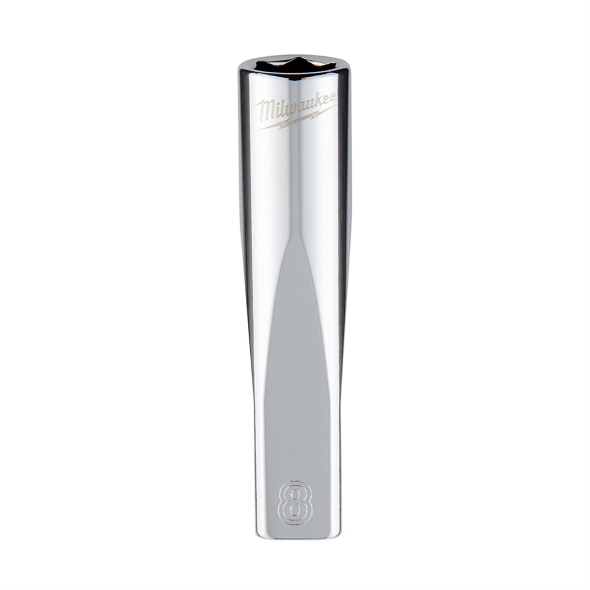 Milwaukee Tool Milwaukee Tool 1/4" Drive 8mm Metric Deep Socket with FOUR FLAT Sides, 6-Point, Vanadium Steel, Chrome