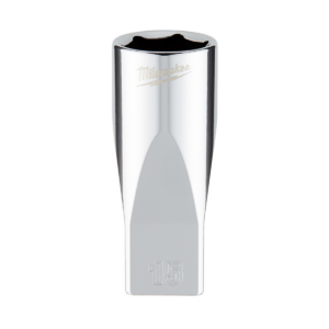 Milwaukee Tool Milwaukee Tool 1/4" Drive 15mm Metric Deep Socket with FOUR FLAT Sides, 6-Point, Vanadium Steel, Chrome