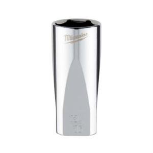 Milwaukee Tool 3/8" Drive 13/16" SAE 6-Point Deep Socket with FOUR FLAT Sides, Vanadium Steel, Chrome