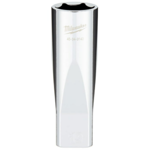 Milwaukee Tool 1/2" Drive 19MM  Metric 6-Point Deep Socket with FOUR FLAT Sides, Vanadium Steel, Chrome