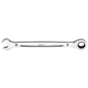 Milwaukee Tool 11MM Metric Ratcheting Combination Wrench, 12-Point, Steel, Chrome