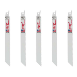 Milwaukee Tool 8" 8/12 TPI SAWZALL Blades (5 Pk)