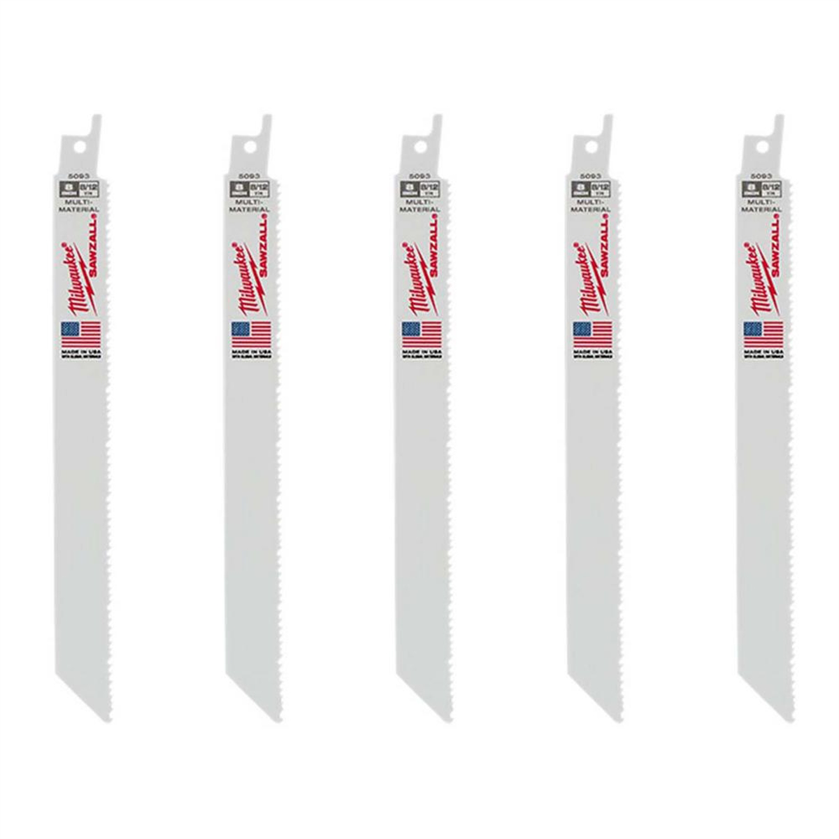 Milwaukee Tool 8" 8/12 TPI SAWZALL Blades (5 Pk)