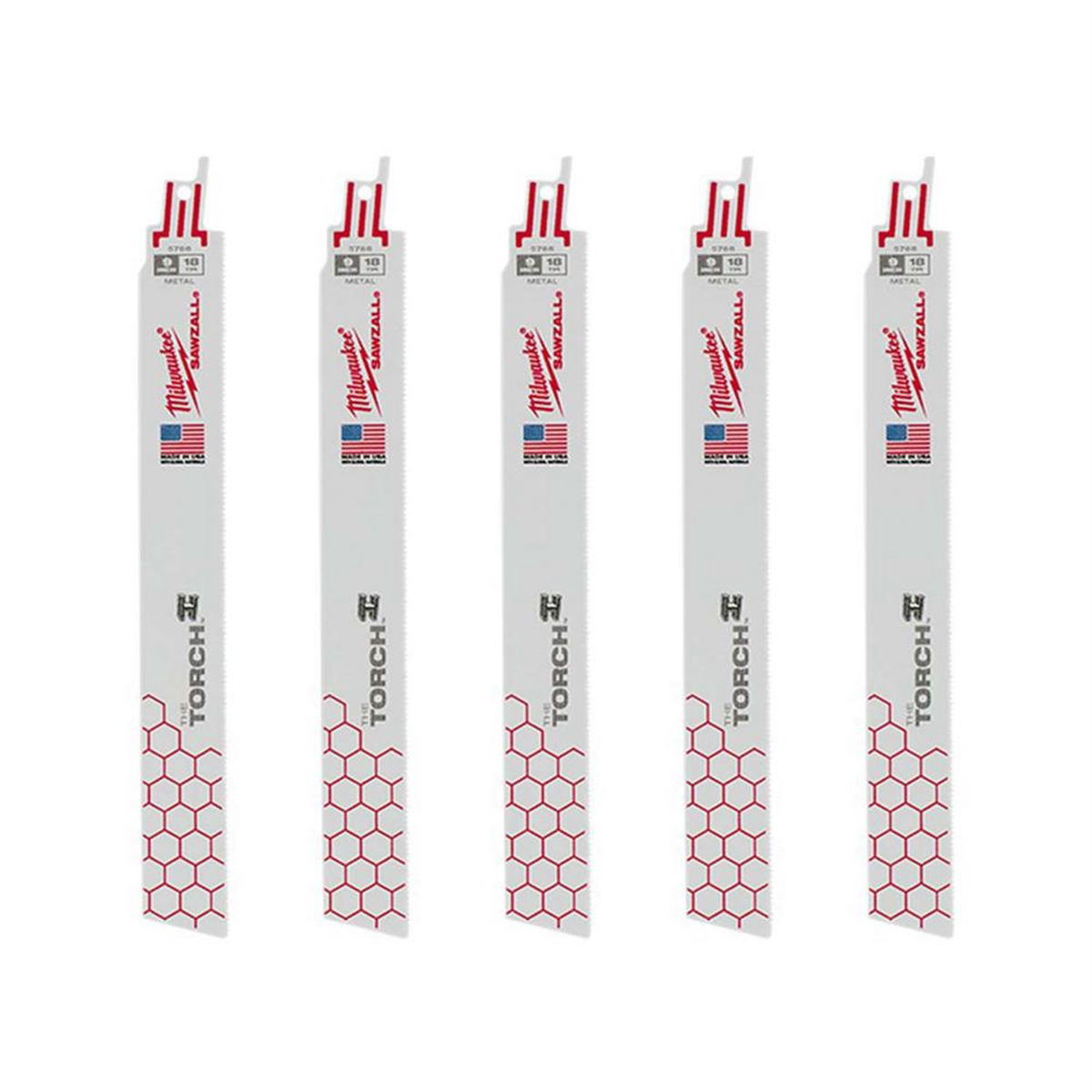 Milwaukee Tool 9" 18 TPI The Torch SAWZALL Blades (5 Pk)