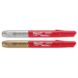 Milwaukee Tool 2PK INKZALL Silver/Gold Metallic Fine Point Marker