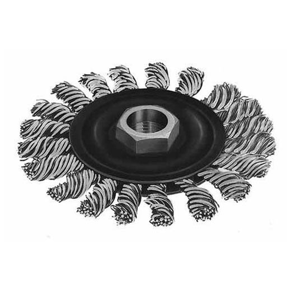 Milwaukee Tool 4" WIRE BRUSH WHEEL, FULL CABLE KNOT, 12,000 RPM, STAINLESS STEEL