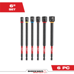 Milwaukee Tool 6 Piece SHOCKWAVE Impact Duty 6 Inch Magnetic Nut Driver Set