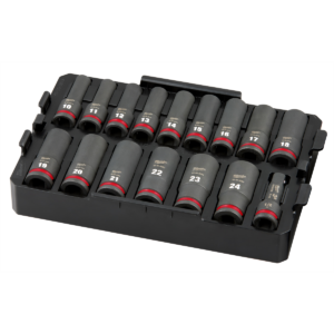 Milwaukee Tool SHOCKWAVE Impact Duty Socket 1/2&rdquo; Dr 16PC MM TRAY Set