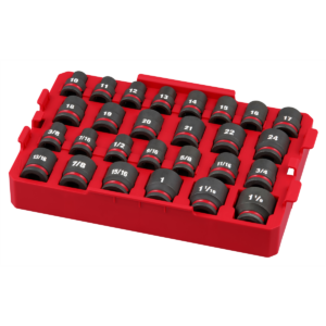 Milwaukee Tool SHOCKWAVE Impact Duty Socket 1/2&rdquo; Dr 27PC SAE TRAY Set