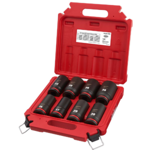 Milwaukee Tool 8PCSHOCKWAVE Impact Duty 3/4" Drive Metric Deep 6 Point Socket Set