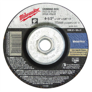 Milwaukee Tool 4-1/2" x 1/8" x 5/8-11" Grinding Wheel (Type 27)