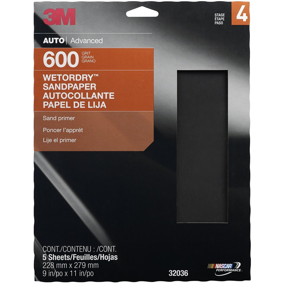 3m paper sheets-wetordry 9"x 11" p600 5/pk 10pk/cs