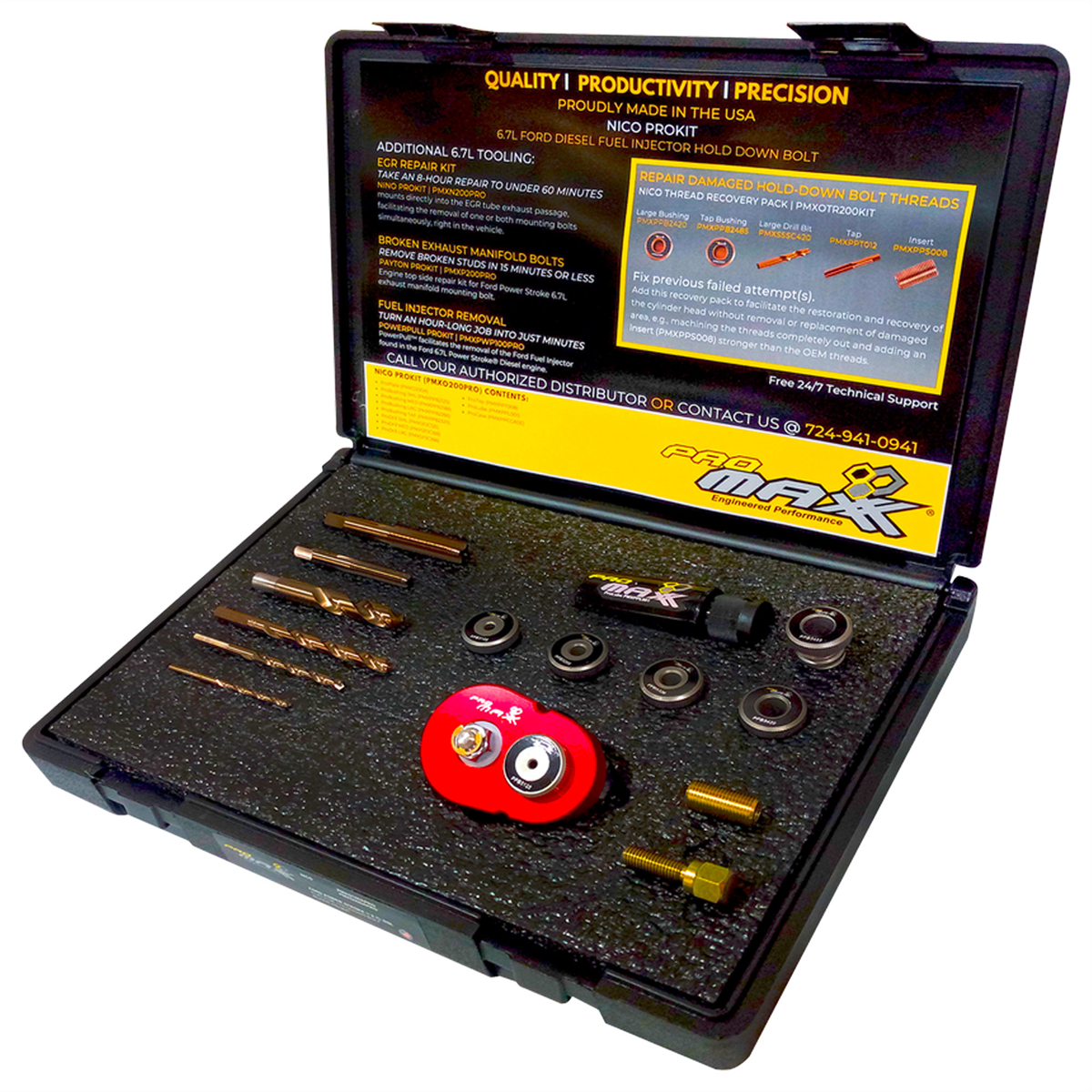 ProMAXX Tool by Milton™ Ford 6.7L PwrStrk Fuel Inj Hold-Down Bolt Repair ProPLUS